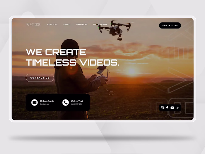 A Timeless Videography Website with Emphasis on Visual Content