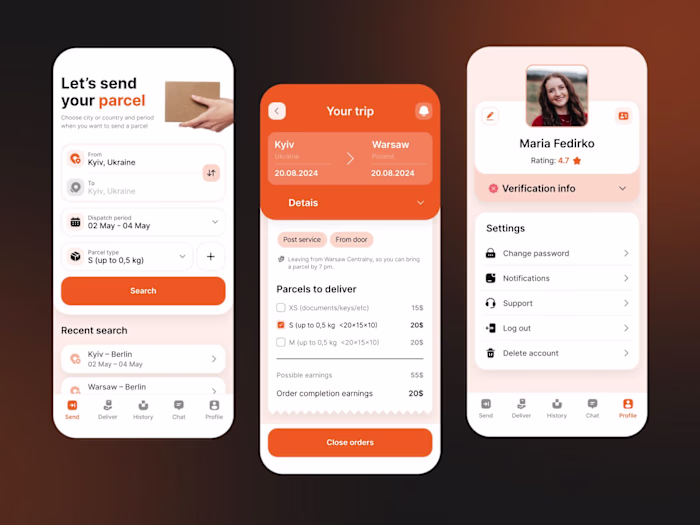 Upost / Branding & App Design 📦🌍