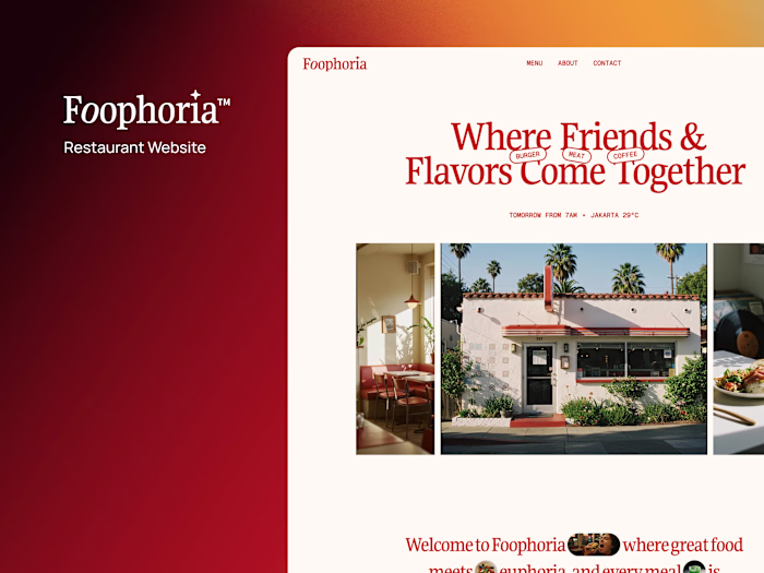Foophoria - Restaurant Framer Website
