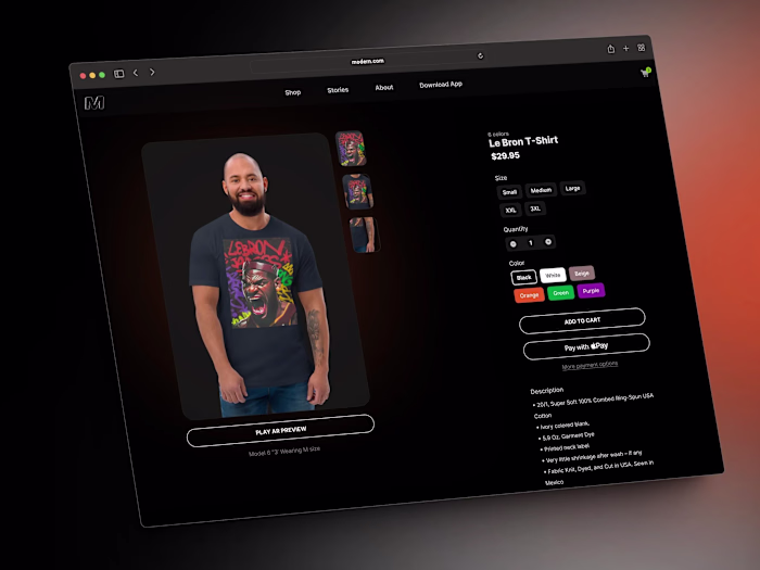 Modern.com – Augmented Reality Merch