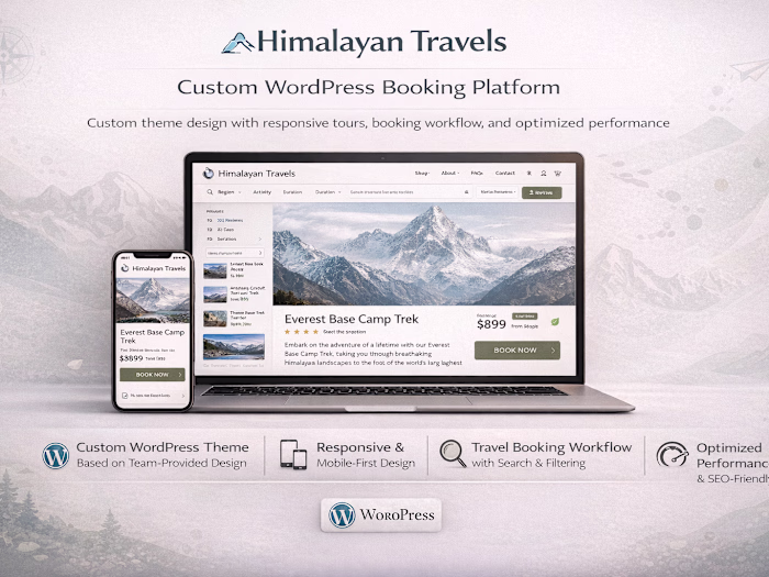 Himalayan Travels WordPress Platform Development