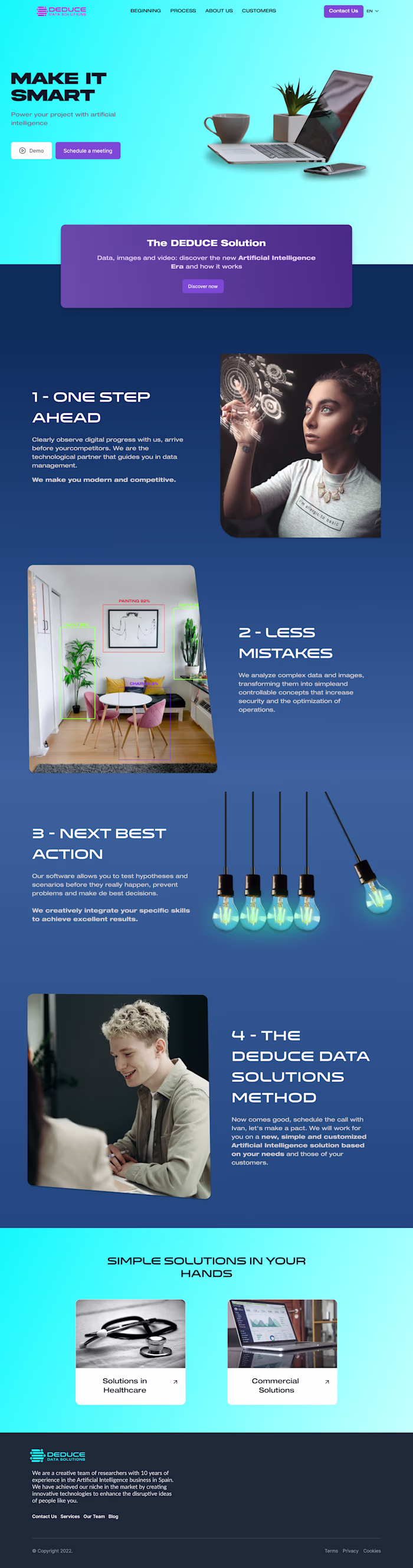 Deduce Data Solutions Website Design