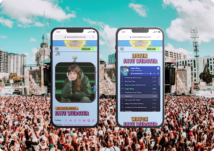 Laneway Festival - Website & Design System