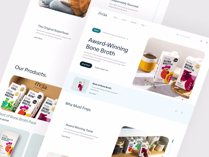 Freja | Health Product Landing Page