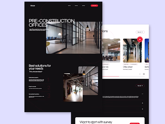 blaze — web design concept