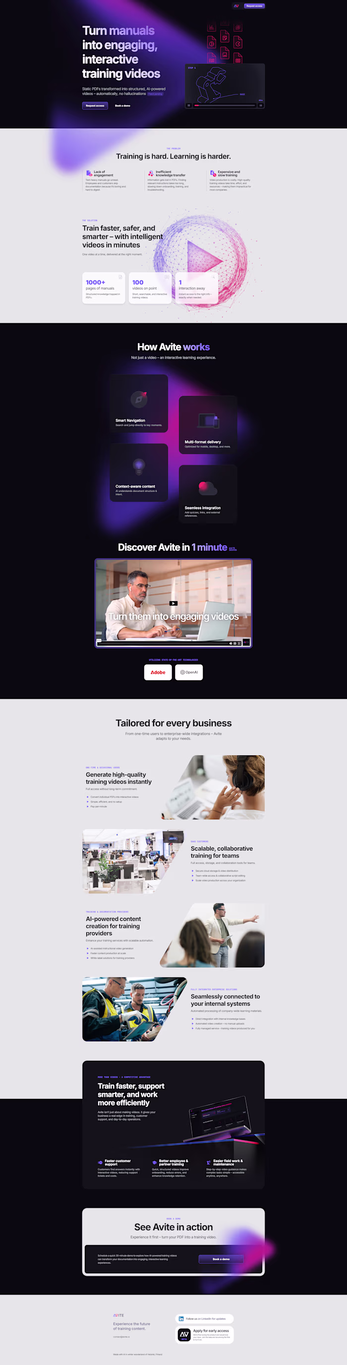 Turn manuals into interactive training videos
