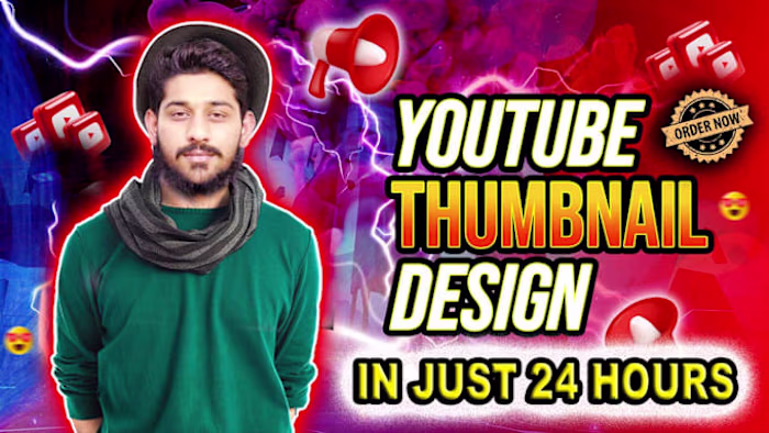 I will design amazing YouTube thumbnails that attract viewers