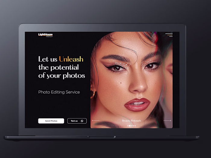 Website for: Lighthouse Retouch - Expert photo editing services