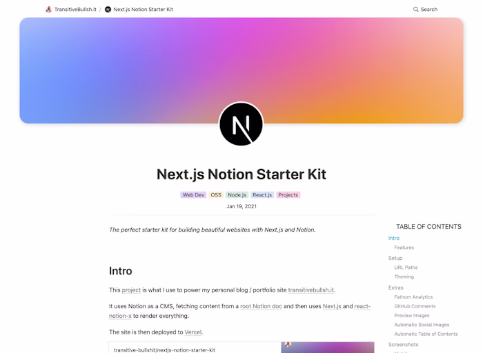 Blog Website with CMS Features using Notion API