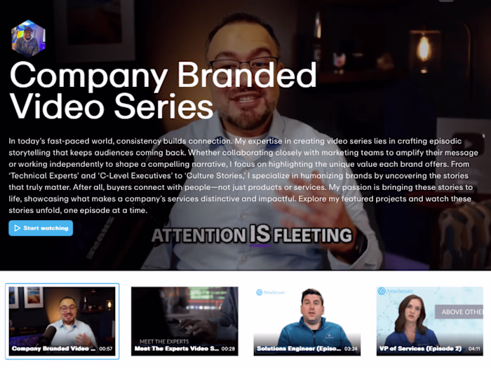 Company Branded Video Series