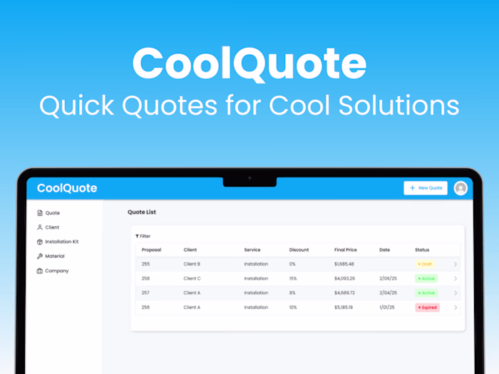CoolQuote – Streamlining Air Conditioning Service Quotes