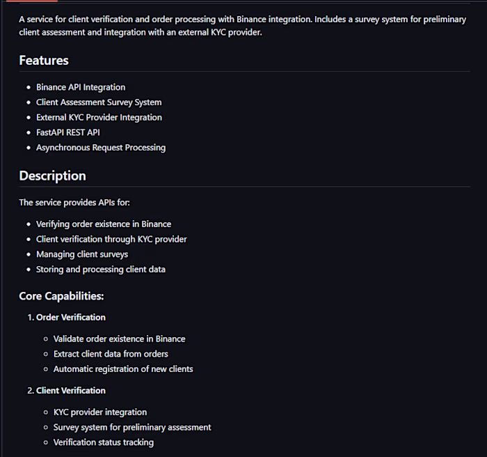 KYC Fast API microservice
A high-performance