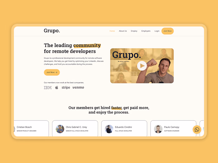 Grupo | UI/UX Design & Webflow Development