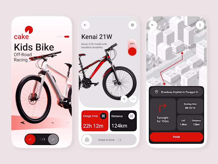 Mobile Experience Design for CAKE's E-Bike Rentals