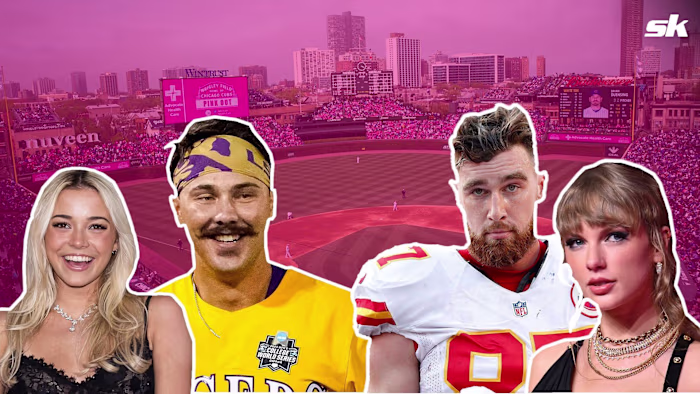 Taylor Swift and Olivia Dunne dating men with mustaches and bri…