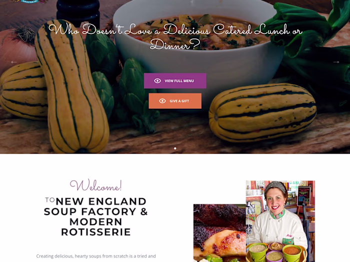 New England Soup Factory | WordPress, Redesign