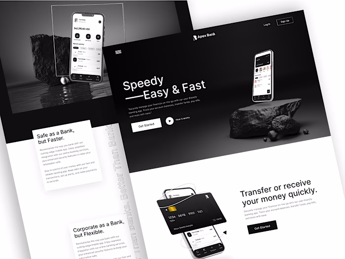 Digital Banking Landing Page Design