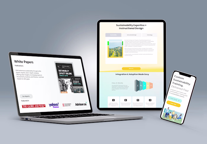 Custom Sustainability Training Website – Built with Wix Studio