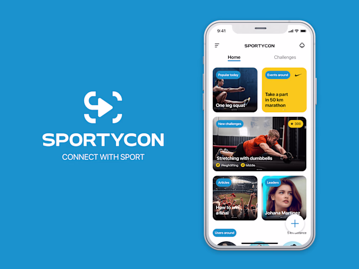 Sportycon — sport challenges app on Behance