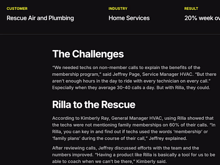 Rilla Customer Testimonial: Rescue Air 