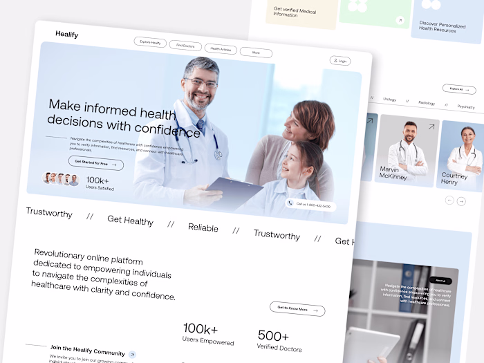 Healify- Healthcare Landing Page