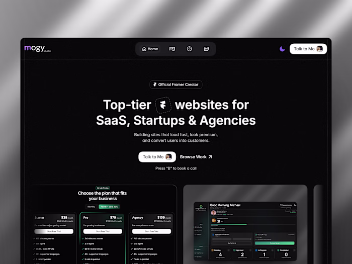 Mogy Studio Framer Website