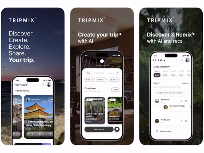 Tripmix | AI-powered travel app
