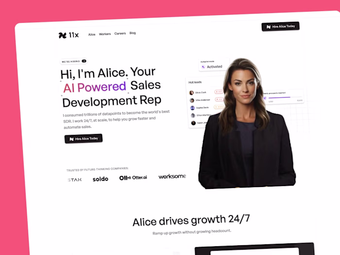 11x AI Web design and Webflow development