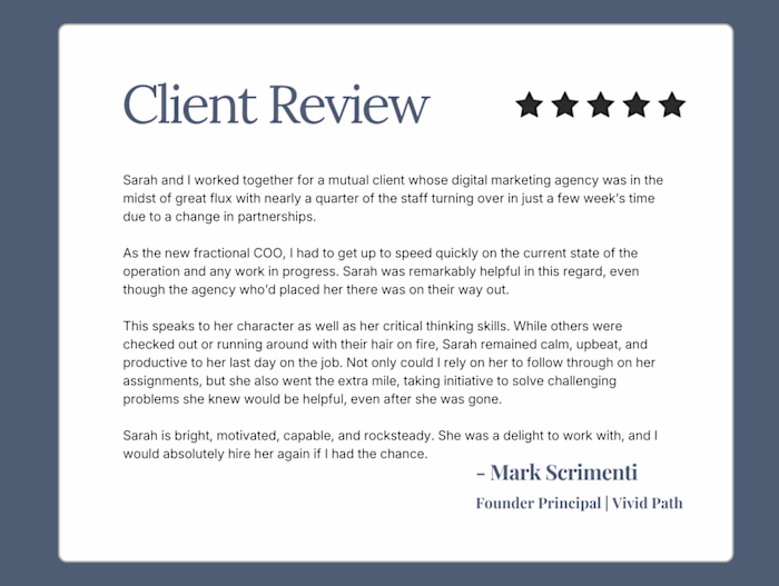 Senior Project Manager