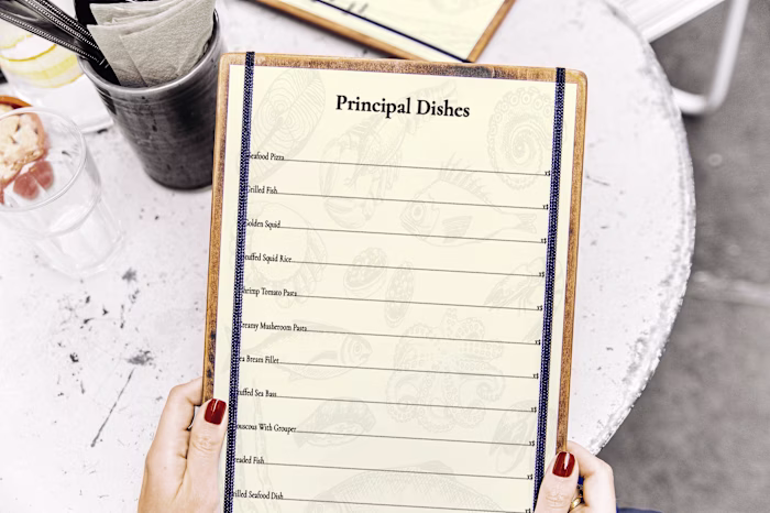This menu design was created