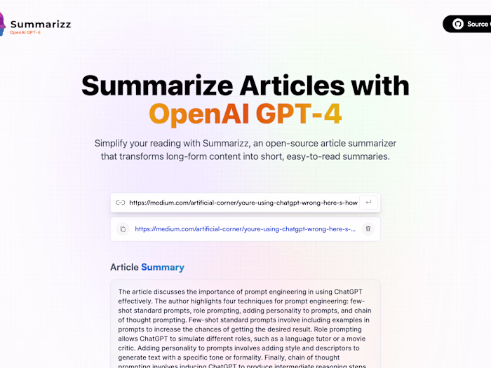 Summarize Articles with OpenAI GPT-4