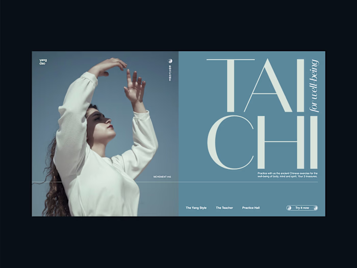 Tai Chi School yangdao ~ Hero Web Design