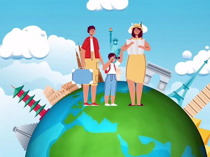 2D Animated Explainer Promo Video – Travel Company