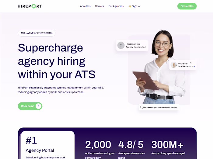 Hireport Website Template Re-design