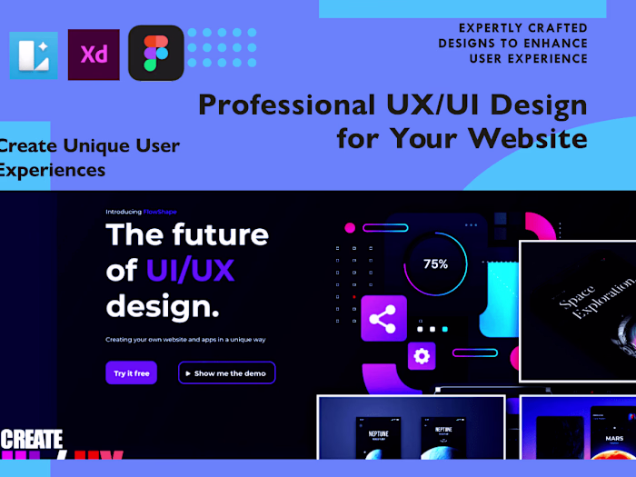 I will do UI/UX Design for unique web experience 