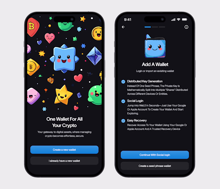 Web3 Crypto app onboarding design