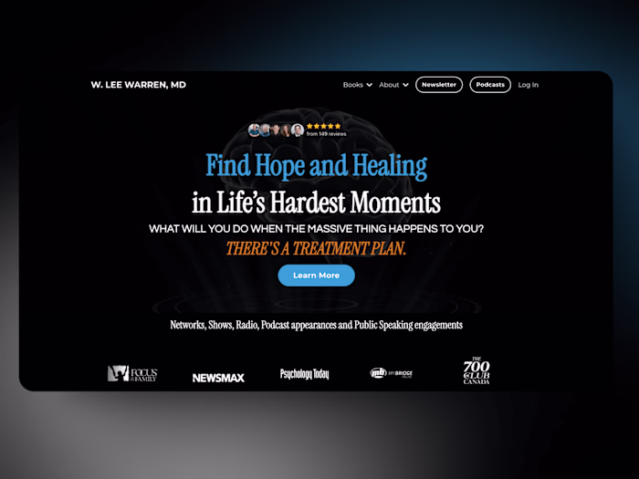 Kajabi Portfolio Website Migration & Setup for W. LEE WARREN, MD