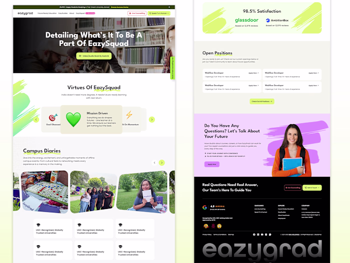 EazyGrad Website Landing Page Design

Designed