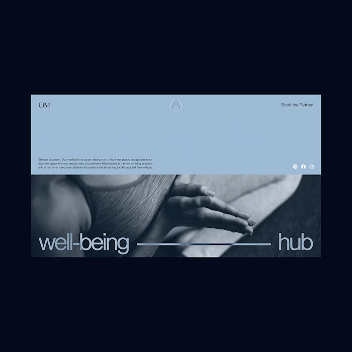 OM. Meditation Center ~ Web Design Hero