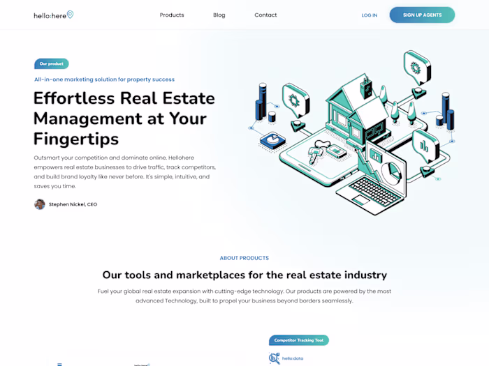 Real Estate website UI/UX design on Figma 