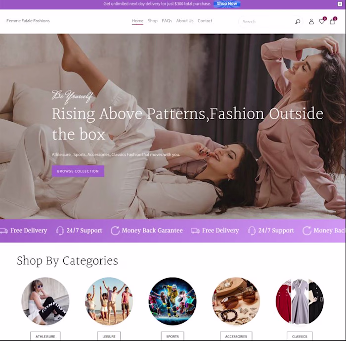 Luxury Apparel E-Commerce Redesign for Femme Fatale