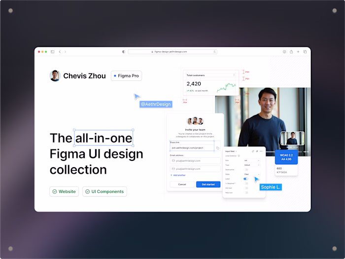 Figma UI Design Collection (UI Components, Design Documentation)