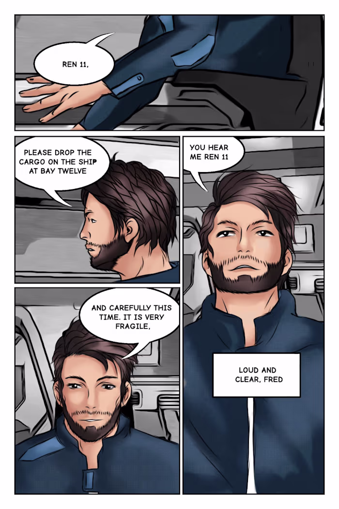 A page of a Comic book worked on( a novel adaptation) Title ...