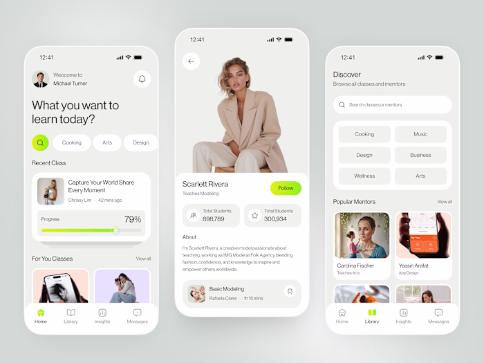 E-Learning Mobile App UI Design