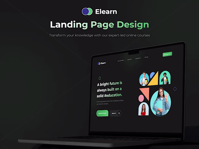 Elearn: Education Website on Behance