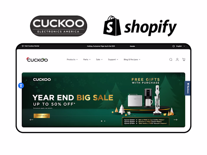 Shopify Website Design For Cuckoo