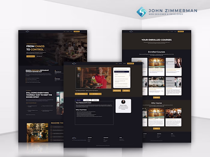 Tactical Restaurant Coaching - Custom Kajabi Build