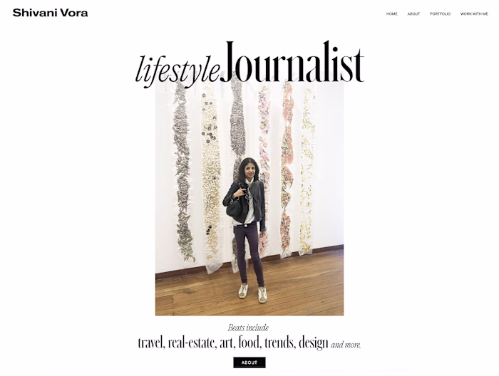 Porfolio redesign for Shivani Vora