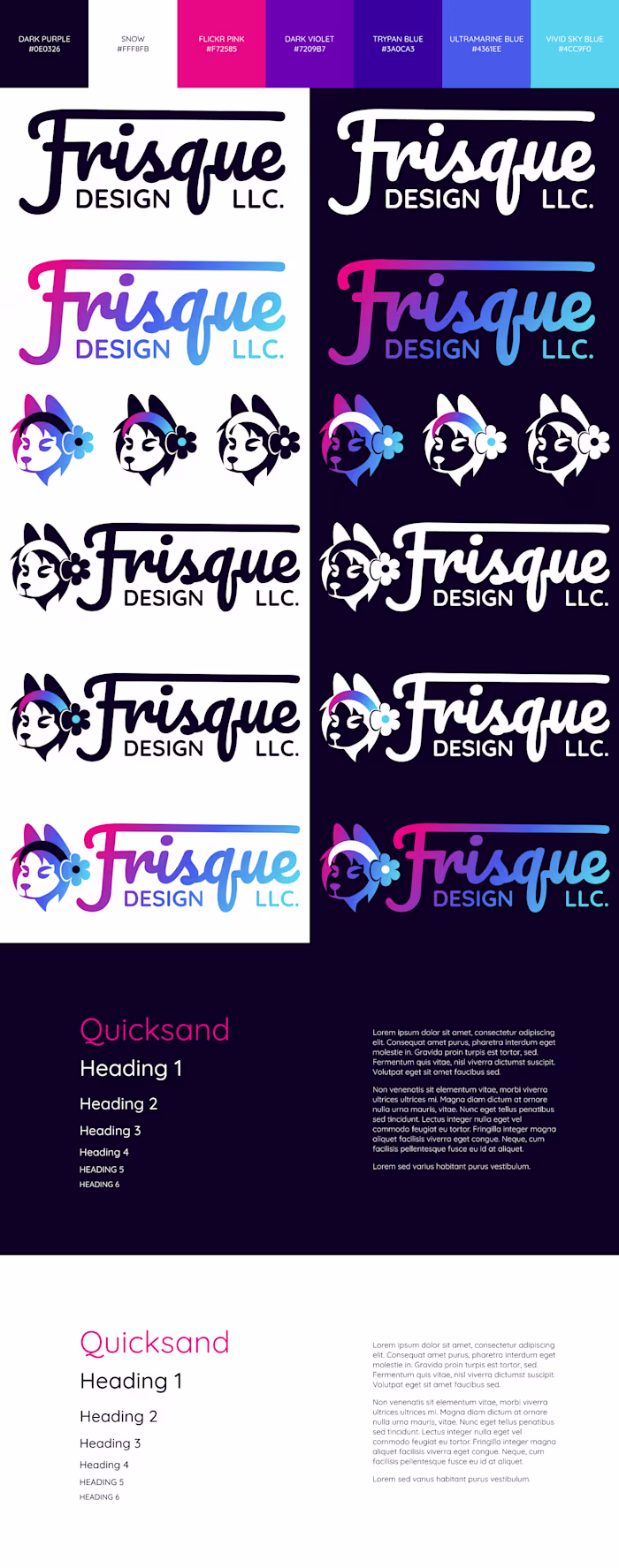 Frisque Design LLC - Brand Sheet