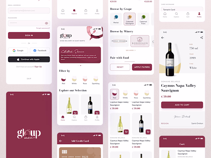 Gloup Wine E-commerce App